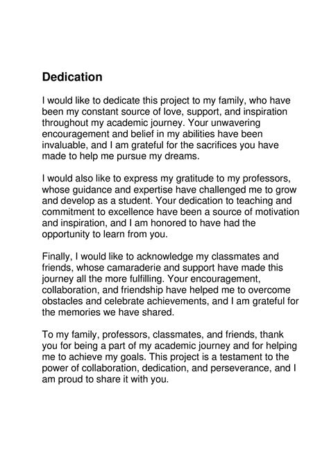 Example Of Dedication Letter In Research Paper