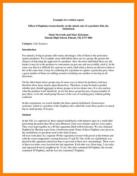 Example Of Industrial Written Report On Procurement