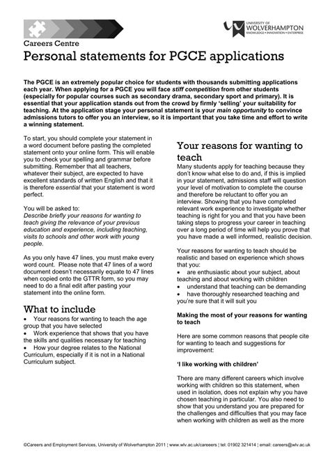 example pgce personal statement for chemistry