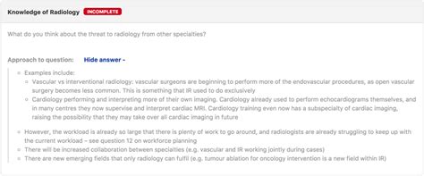 Example Radiology St1 Interview Questions