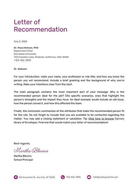 example recommendation letter for swimmer