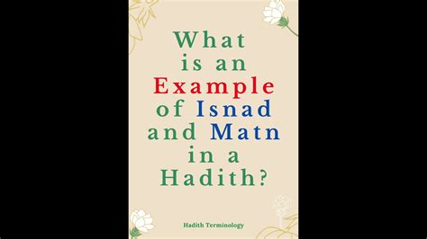 example sanad hadith collections