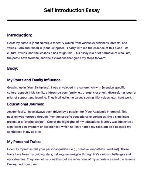 Download Example Essay Introducing Myself 