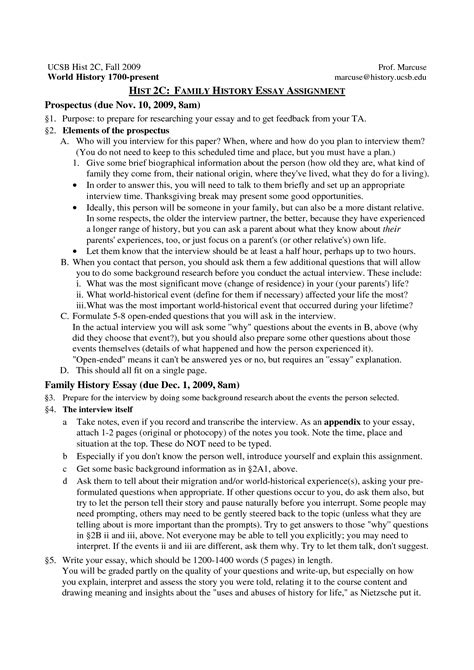 Download Example Family History Research Paper 