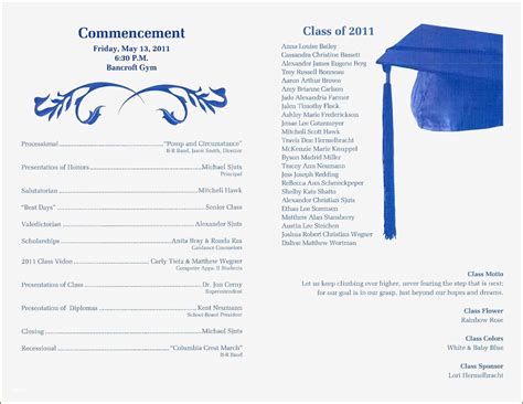 Full Download Example Graduation Ceremony Program 