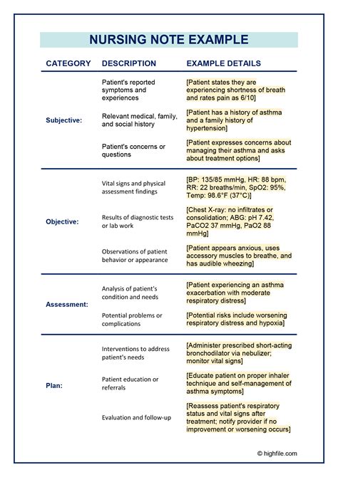 Download Example Nursing Documentation 