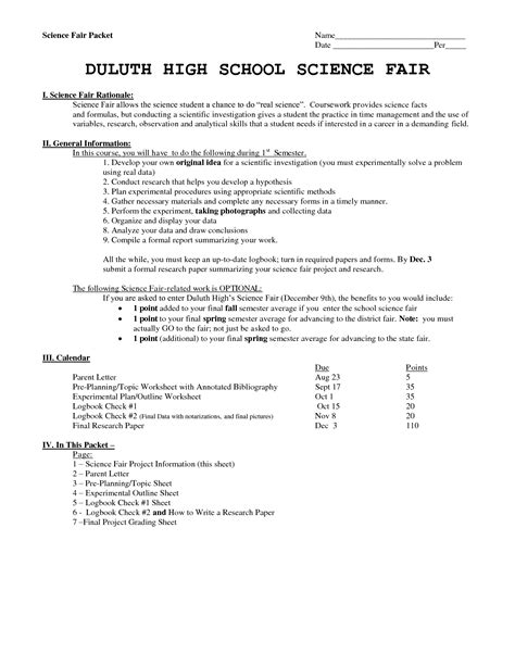 Read Online Example Of A 6Th Grade Science Fair Research Paper 