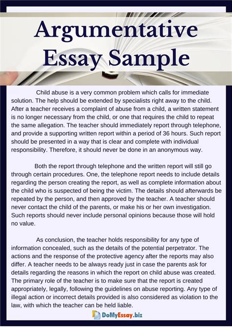 Read Online Example Of A Argument Paper 