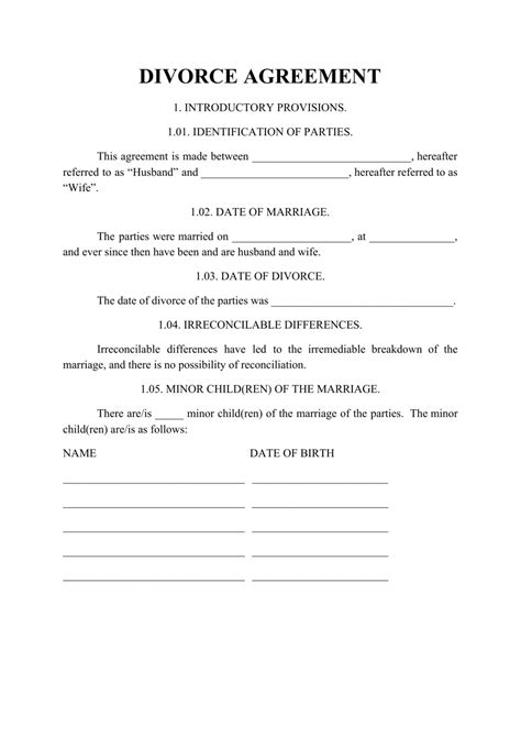 Read Online Example Of A Divorce Document 