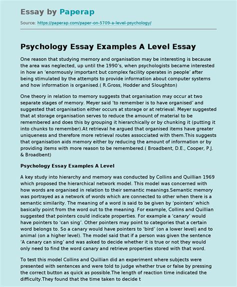 Download Example Of A Psychology Paper 