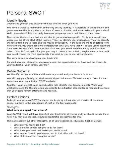 Read Example Of A Swot Paper 