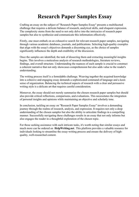 Full Download Example Of Research Essay Paper 