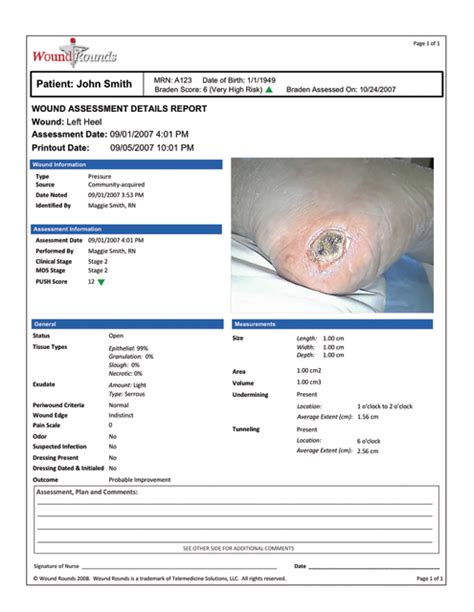 Full Download Example Of Wound Care Documentation 