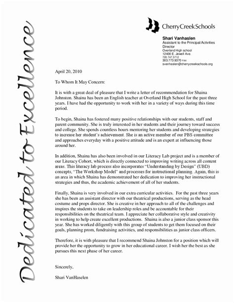 Download Example Recommendation Letter For Tenure From Student 