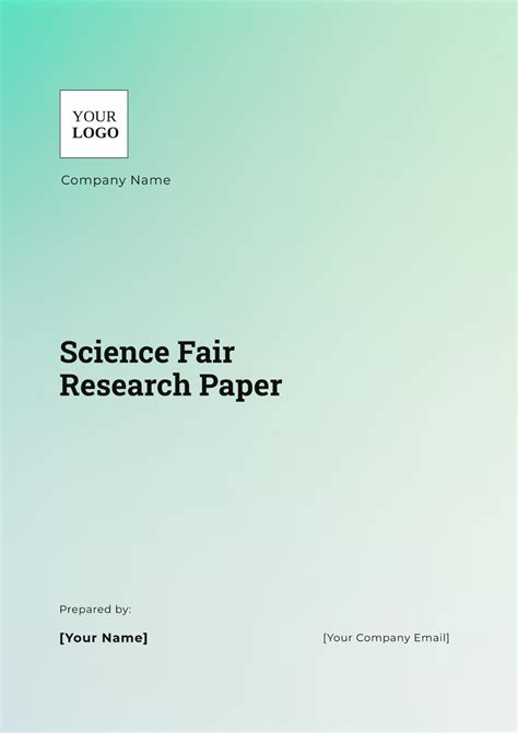 Full Download Example Science Fair Research Paper 5Th Grade 