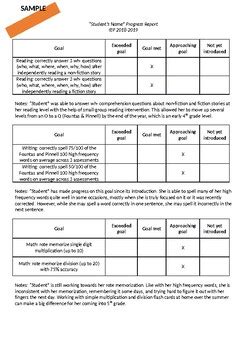 Download Example Wording Of Progress Note In Iep 