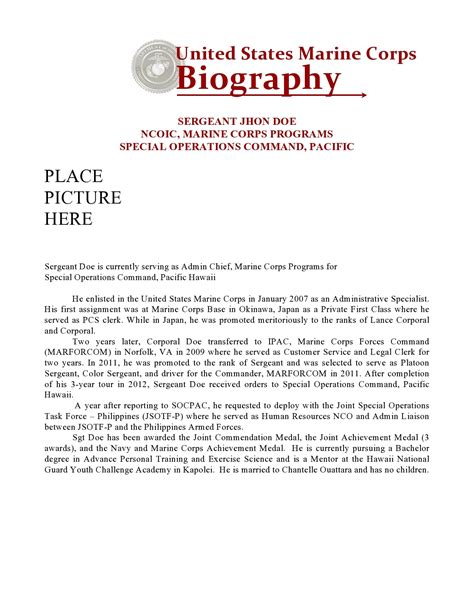 examples biography