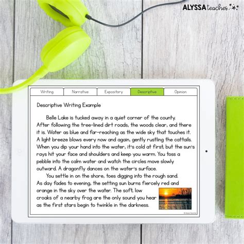 Examples Descriptive Paragraphs Grade 4