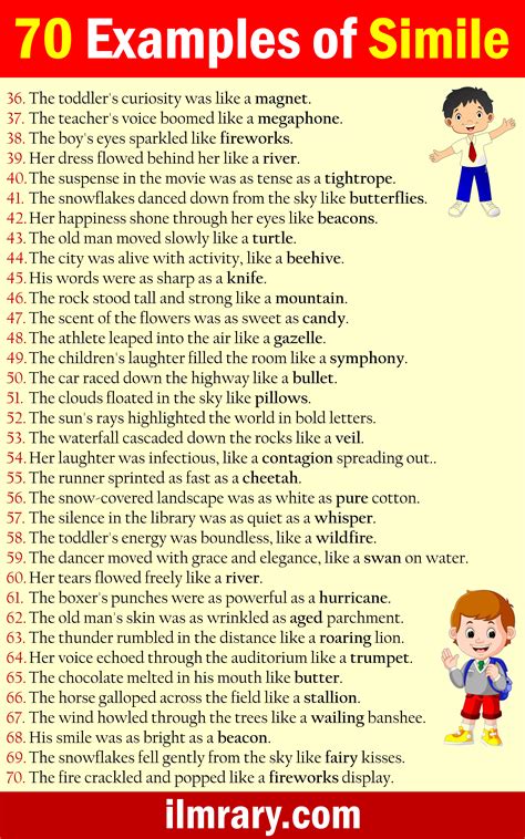 Examples For A Simile