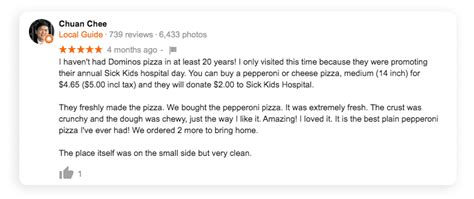 examples of a great review