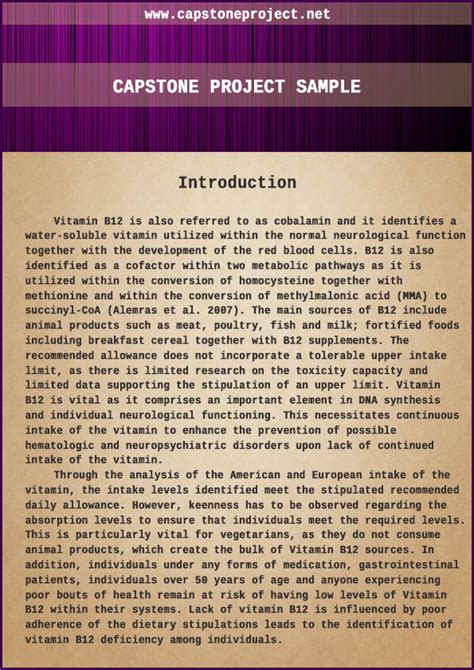 Examples Of Capstone Paper
