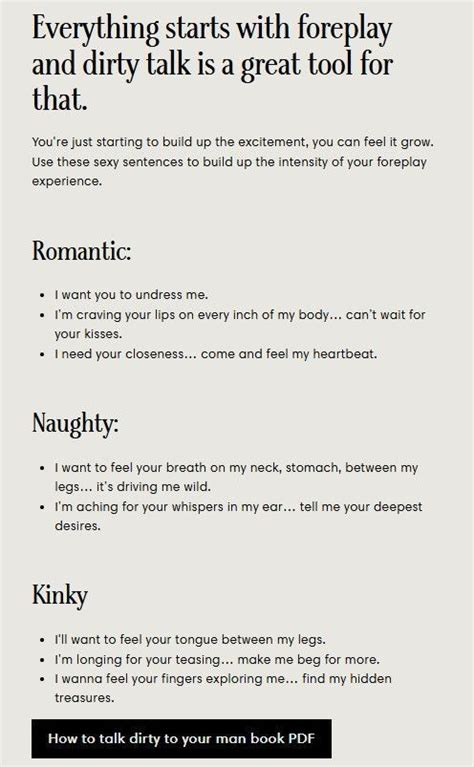 Examples Of Dirty Talk