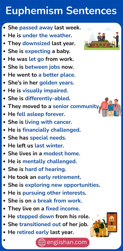 examples of euphemism sentences