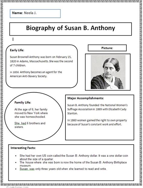 examples of level 5 biography writing examples