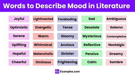 Examples Of Literary Moods