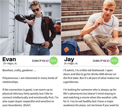 examples of mens dating profiles
