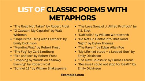examples of metaphors in poems