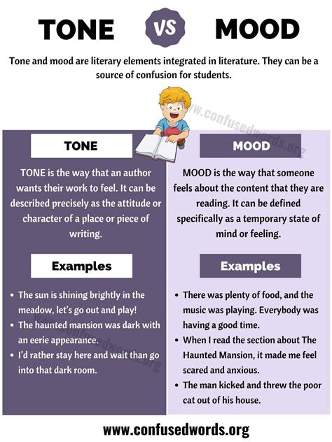 examples of mood and tone in literature