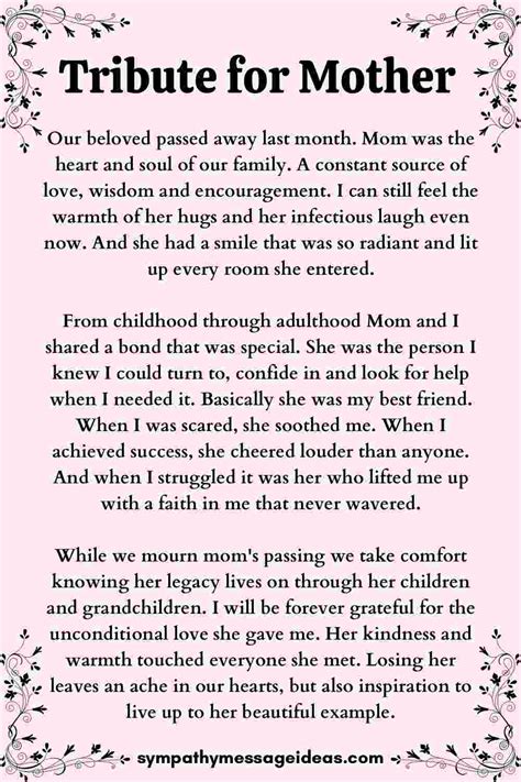 Examples Of Tribute Letters