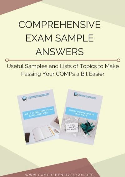 Download Examples Of Comprehensive Exam Answers 
