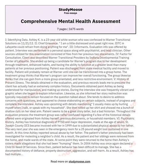Read Online Examples Of Health Assessment Papers 