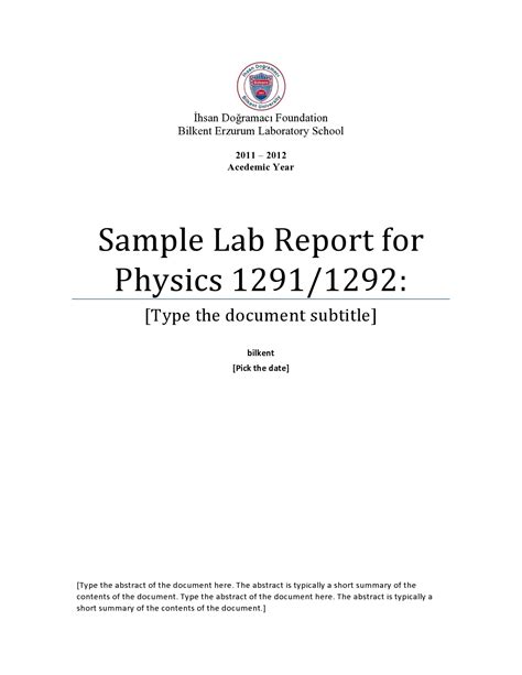 Read Online Examples Of Lab Papers 