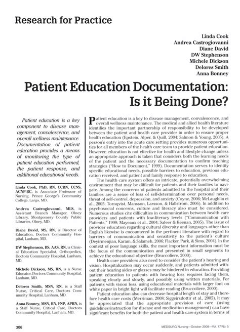 Download Examples Of Patient Education Documentation 