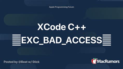 exc bad access x code 5