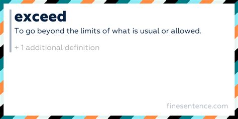 Exceed Meaning