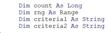 excel - VBA Countif with OR criteria - Stack Overflow