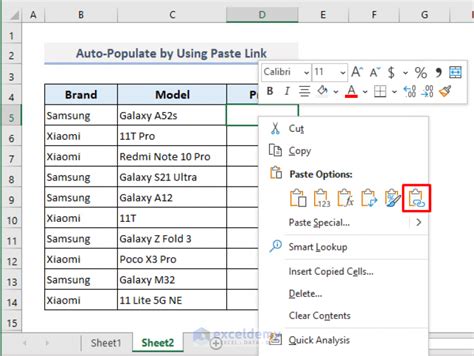 excel - how to make a cell populate data from another sheet …