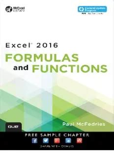 excel 2016 formulas and functions pearsoncmg