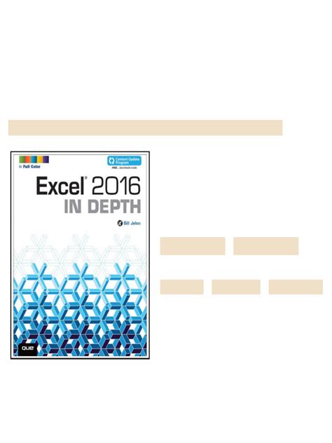 Excel 2016 In Depth (includes Content Update Program)