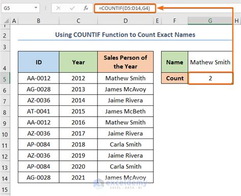 Excel Counting Number Of Times Name Appears Across Counting Outcomes Worksheet - Counting Outcomes Worksheet