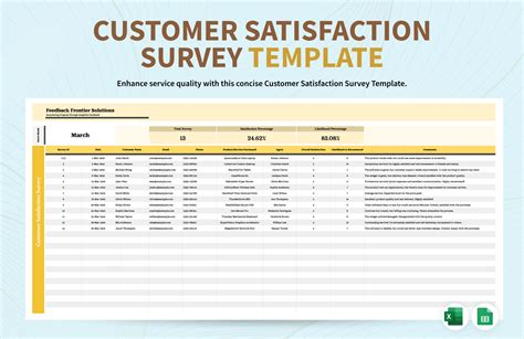 Excel Evaluation Survey Template