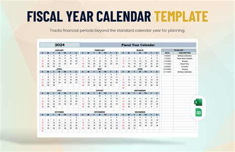 Excel Fiscal Year Calendar Template