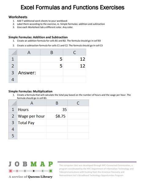 excel formulas functions exercises austin community