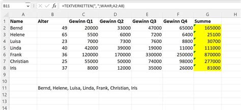 excel funktion verketten