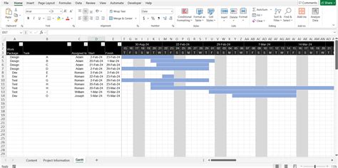 excel gantt calendar 2014