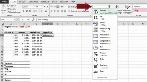 excel infoga datumväljare
